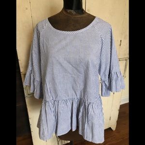 Listicle NWOT Oxford Stripe Tunic
